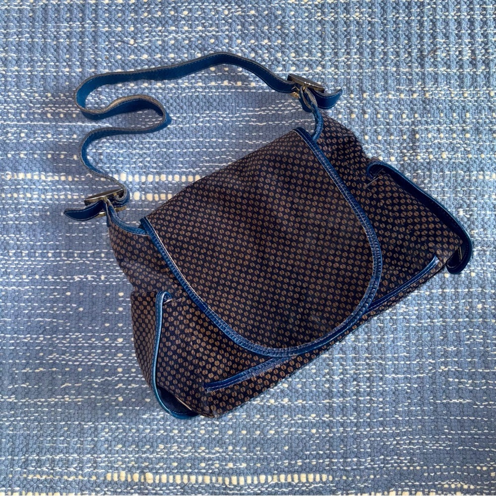 VNTG Espresso Bean “Flappy” Suede Purse